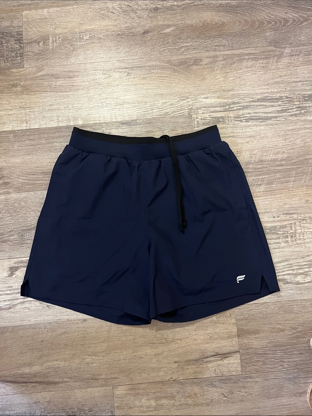 Men's Navy Athletic Shorts with Elastic Drawstring Waist